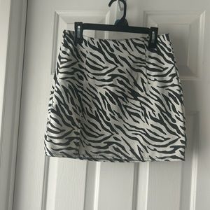 Zebra Print Mini Skirt